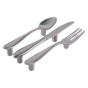 餐具厨具刀叉勺创意家具精品抽屉橱柜厨房76mm锌合金柜门拉手