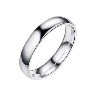 高级感轻奢戒指简约时尚宽版光面4mm素圈男女钛钢不掉色个性指环