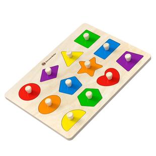 goryeobaby蒙氏早教形状配对嵌板拼图幼儿童1一2岁益智玩具手抓板