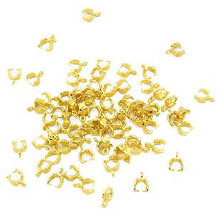 10个保色树叶挂扣挂头瓜子扣diy古风发簪步摇材料发冠钗合金配件