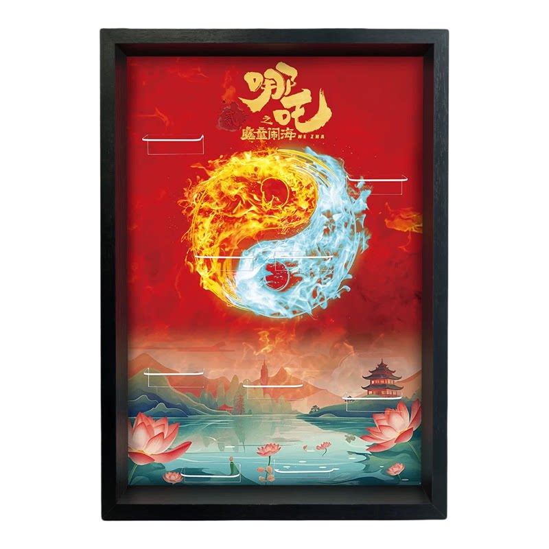 哪吒动漫手办收纳盒亚克力长方体侧开式防尘展示盒收藏整理
