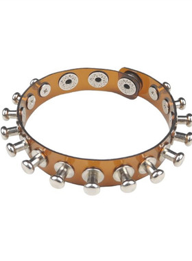 和尚头铆钉黄半透明软塑料窄手链