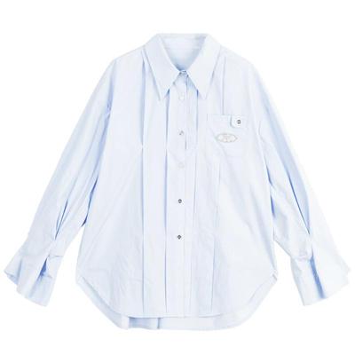 KEIKO通勤松驰感纯棉长袖衬衫