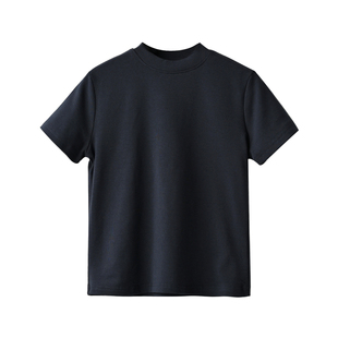 260g秋冬薄绒小短袖 女士优可丝磨毛T恤 内搭半高领打底衫 女装