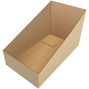 贝得隆全斜口货架纸箱定做电商分拣仓位盒定制商超陈列纸盒5层