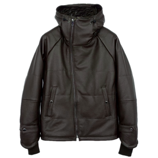 头层牛皮棉服做粗犷的别具一格男人出口加拿大真皮皮衣男超级御寒