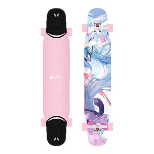 迈卡龙滑板长板女生初学者专业款竹子枫木喵板大舞板成人代步刷街