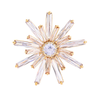 雅仕雅乐百搭太阳花女款时尚简约气质高级感精致优雅高档水晶胸针