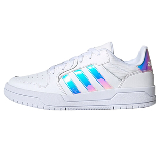 阿迪达斯板鞋女鞋NEO HOOPS低帮镭射小白鞋复古百搭休闲鞋FY6017