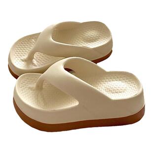 显高显白~！软软踩屎感ins厚底增高人字拖夏季防滑外穿凉拖鞋女潮