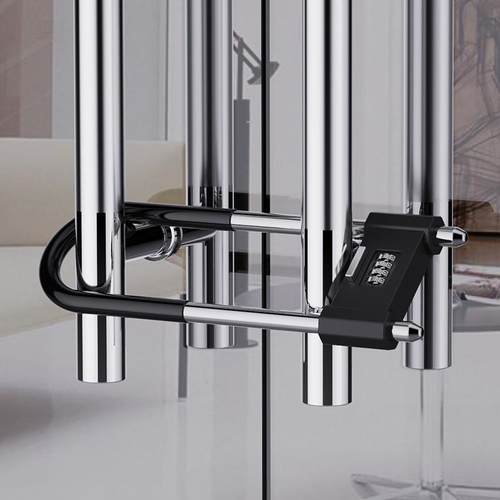 门锁密码u型锁玻璃门锁电动车自行车摩托车店铺商铺不锈钢加长锁