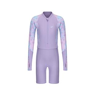 【新品】迪卡侬儿童泳衣中大童泳衣连体防晒长袖冲浪训练女童KIDF