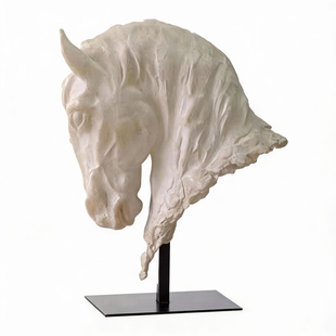 2026马年马头摆件仿铜雕塑桌面装饰品高级感艺术造型乔迁送礼