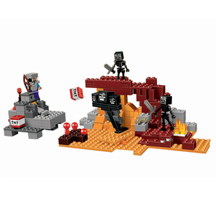 新品我的世界凋零巫师冥界地下铁路骷髅人仔末影人拼装积木玩具