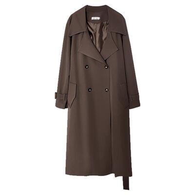 爆款咖色风衣大衣女大码秋季