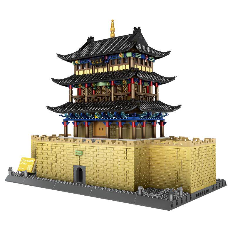 万格嘉峪关模型积木拼装