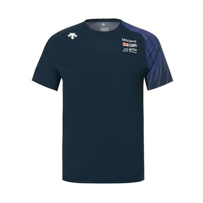 DESCENTE迪桑特RUNNING跑步运动健身铁三男士短袖针织衫T恤