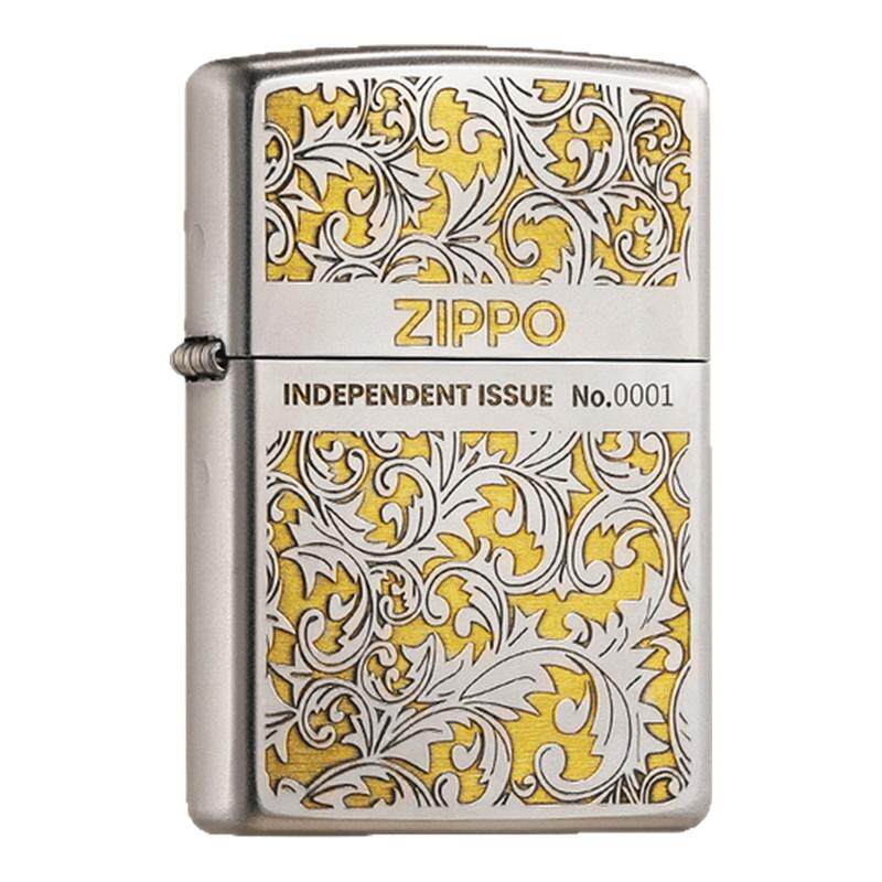 zippo正品唐草限量防风打火机