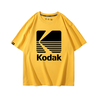 柯达联名t恤夏季摄影师相机发烧友男女100%纯棉休闲短袖夏装