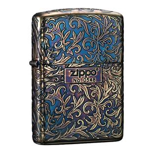 Zippo官方旗舰店防风煤油打火机之宝正品唐草送客户生日礼物