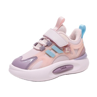 巴布豆女童运动鞋加绒保暖2025冬季新款男孩二棉鞋儿童鞋防滑皮面