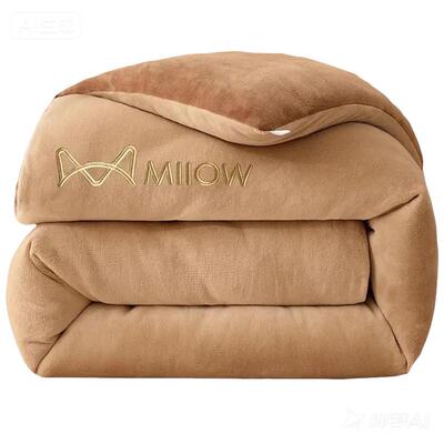 猫人冬季加厚保暖牛奶绒被子