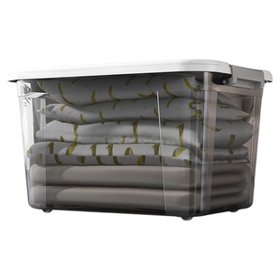 特大号加厚透明收纳箱塑料衣服储物箱家用整理箱玩具零食收纳盒子