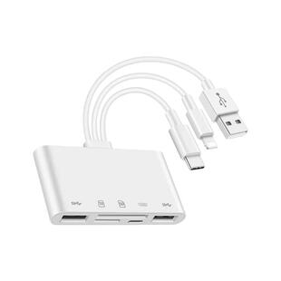 手机读卡器多合一 万能通用适用于安卓苹果otg转接头接U盘SD卡USB