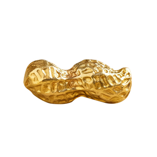 梅林笔庄高质感实心黄铜笔搁高颜值花生书法镇纸笔搁两用文房四宝国画创意可爱多功能花生毛笔笔搁