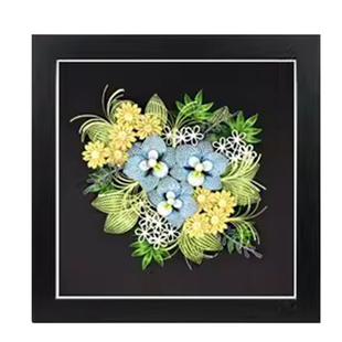 手玲珑纸艺 青岚 黑色底卡衍纸手工材料包套装 diy创意手工家装画