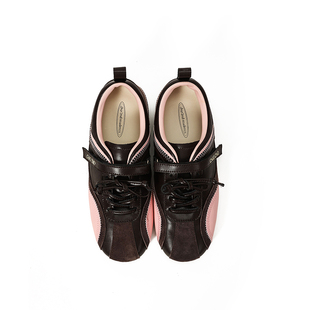 Chio2nd南风 4cm增高 真皮德训鞋子女款秋冬撞色休闲鞋运动鞋女鞋