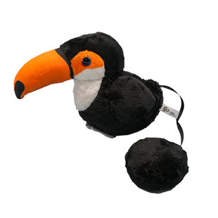 千鹦鸟舍磁吸站肩玩偶仿真巨嘴大嘴鸟卡通可爱毛绒玩具公仔送礼物