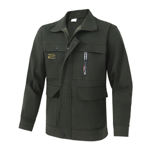 纯棉工作服套装男秋季耐磨防烫阻燃电焊劳保服透气帆布机汽修工装
