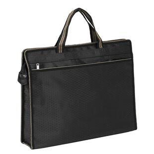 杰利 手提文件袋帆布a4公文袋多层拉链袋定制办公资料袋 有侧有底立体大容量会议文件包女学生手拎袋培训书包