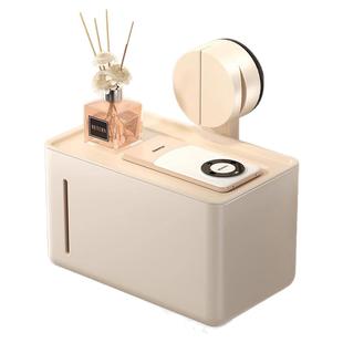 卫生间专用装厕纸盒防水免打孔厕所吸盘纸巾盒壁挂式高级感纸巾架