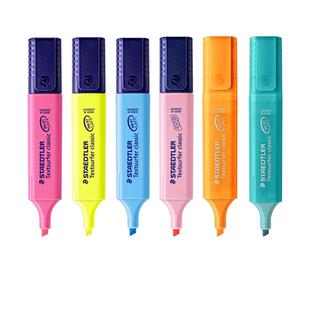 【自营】德国STAEDTLER施德楼364系列荧光笔1-5mm粗细记号笔学生划重点标记彩色笔绘画涂鸦手账用淡色系笔