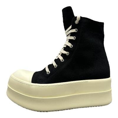 RO五芒星暗黑风斜纹布高帮鞋7CM