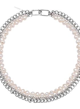 PEARLONAxBronze Lucia联名款珍珠项链多层锁骨链女朱星杰同款