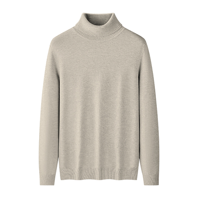 猫人羊毛衫丝光莫代尔高领毛衣