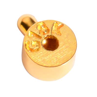 18k金卡线扣固定手链收尾配件