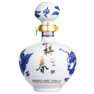 梅兰春 金系列42度青花瓷 500ml 单瓶 芝麻香型白酒 产自江苏泰州