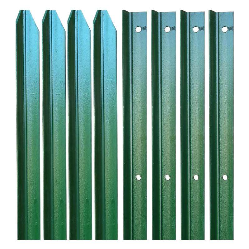 铁丝网围栏立柱杆牛栏网立柱三角铁加厚实心尖头柱防锈养殖网户外