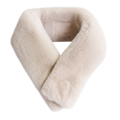 超软！秋冬双面獭兔毛磁扣小围脖