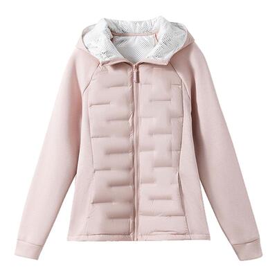 小蛮腰短款修身连帽绗缝羽绒服女