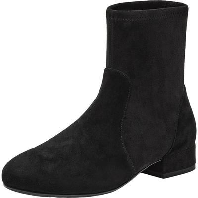 Bata时装靴女2025冬季新款羊皮弹力复古通勤粗跟短筒靴65131DD5