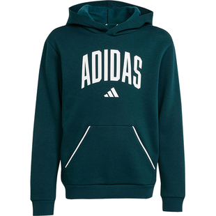 Adidas/阿迪达斯正品2025大童套头连帽休闲针织卫衣JV7337