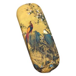 锦春图眼镜盒女简约便携复古文艺男国风防压收纳高档学生创意镜盒