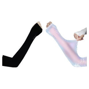 日本冰袖防晒袖套冰丝男士夏薄款女防紫外线手臂套袖手袖护臂手套