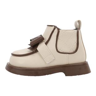 秋冬女童加绒棉鞋马丁靴学步鞋女宝宝软底1到3岁小童皮鞋婴儿鞋子