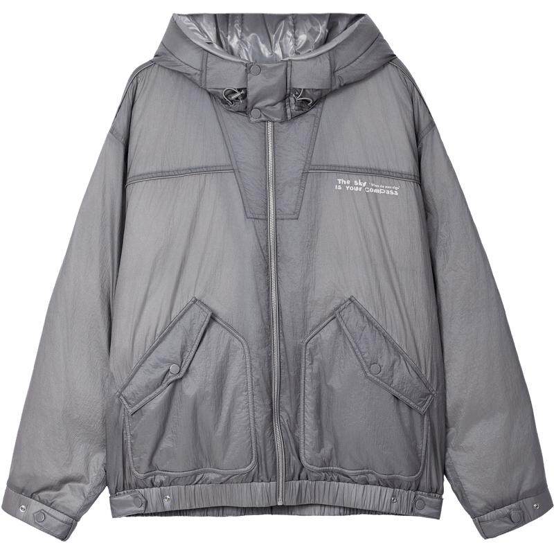 【薄款羽绒服】杰克琼斯秋冬男装新款廓形外套连帽休闲226423035